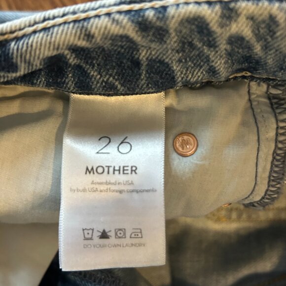 MOTHER Denim Jeans The Swooner Rascal Ankle - Signs & Symbols Size 26 - Picture 8 of 16